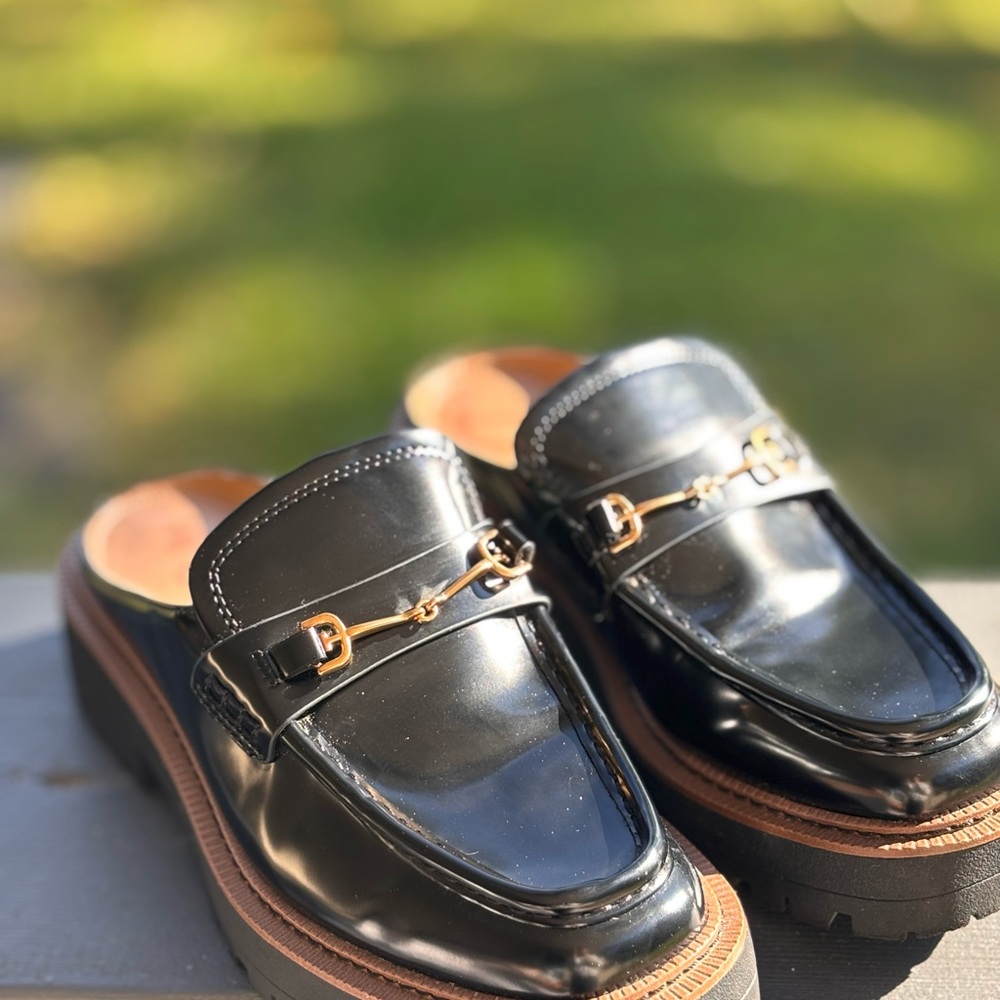 Sam Edelman Lennon Black Shinnybox Loafer Mule